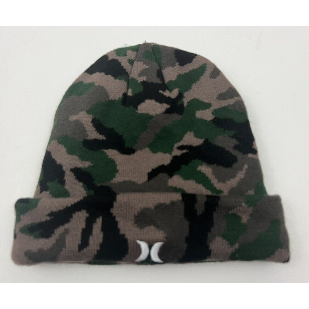 Hurley Men's One Size Icon Cuff Beanie Knit Hat Camo New! NWT